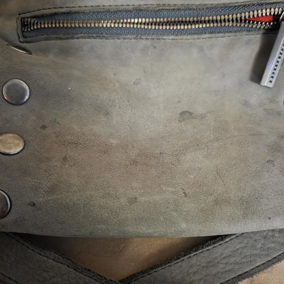 Hammitt Charcoal Leather Unisex Messenger Bag - Picture 8 of 13